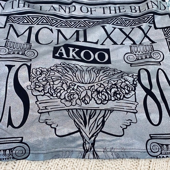 Akoo black & silver graphic T-shirt size 3XL RARE!! - Picture 10 of 11